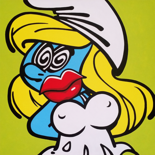 pop-art-painting-paz-puppette-pop-art-comic-smurfette<span class="pro-by">by Pop Art Zombie </span>