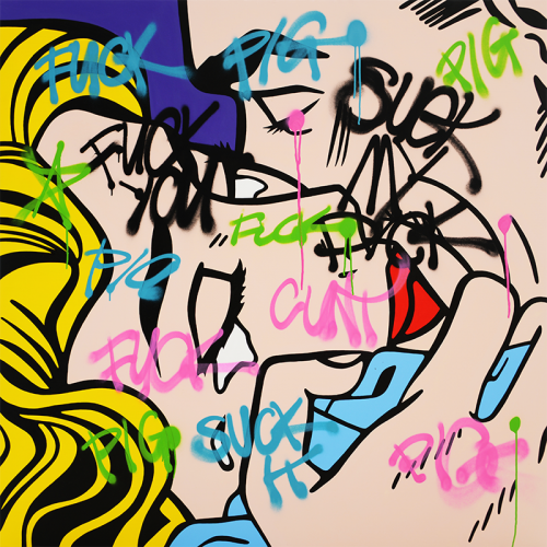 graffiti-kiss-roy-lichtenstein-pop-art-painting<span class="pro-by">by Pop Art Zombie </span>