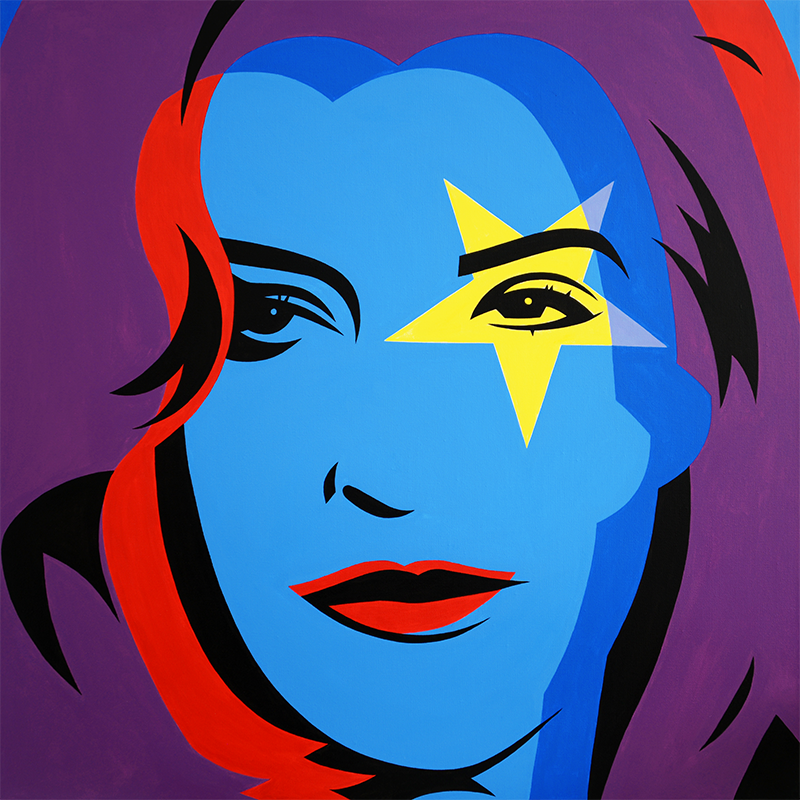 Lisa Marie Presley Starry Eyes Pop Art Portrait