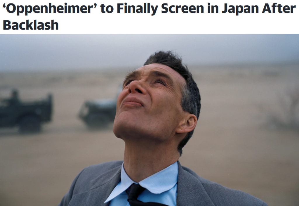 Oppenheimer Japan Backlash