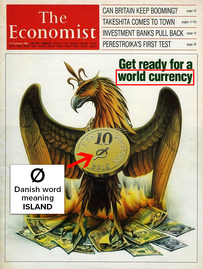 1988 Economist - Phoenix - World Currency - Island