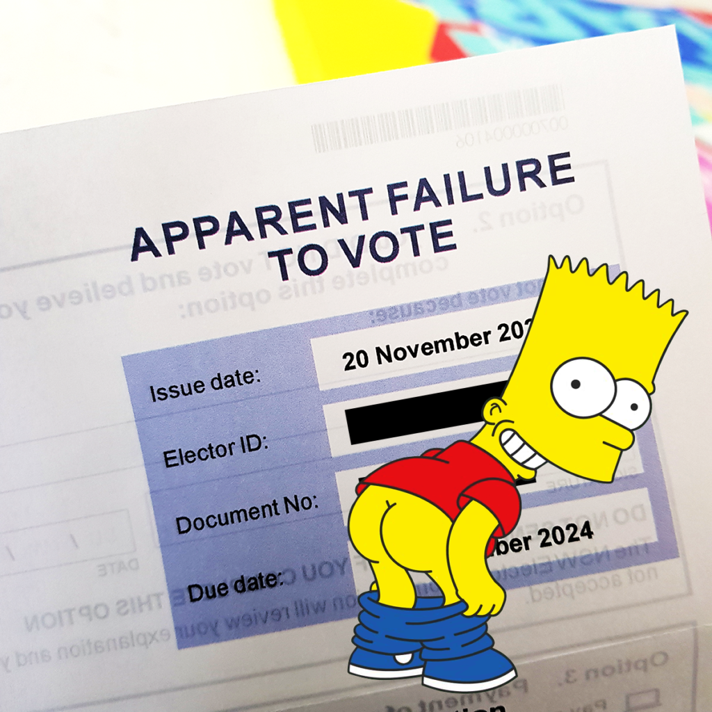 Failure To Vote - Bart Simpson - Kiss My Ass