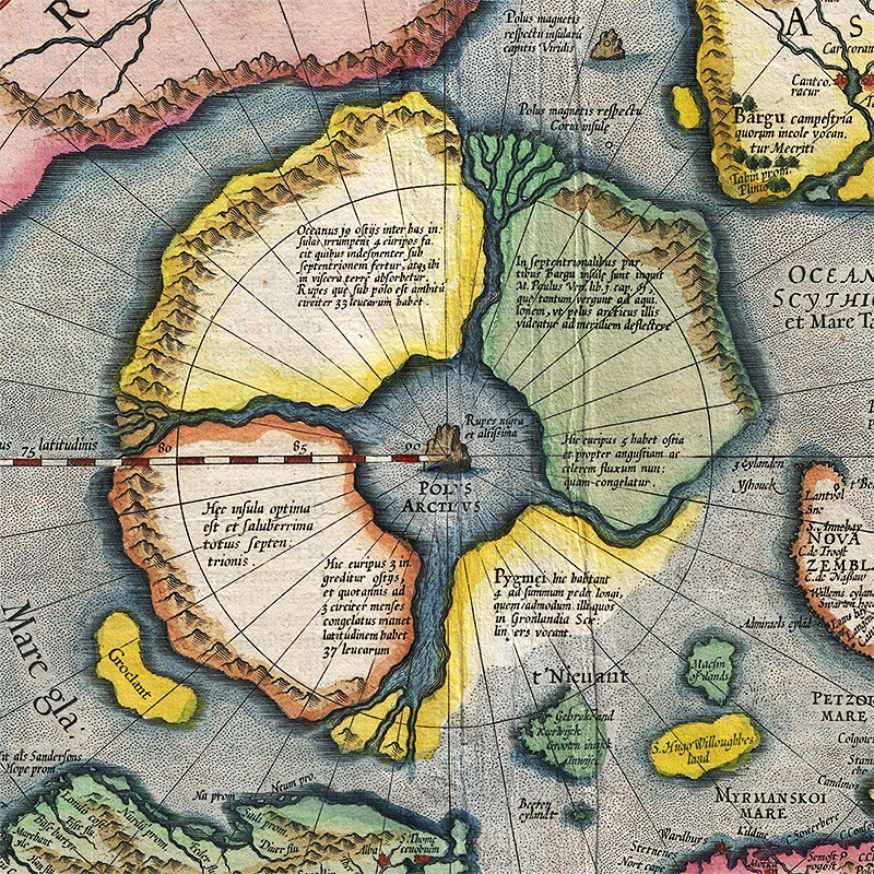 Mercator Map - North Pole - 1569