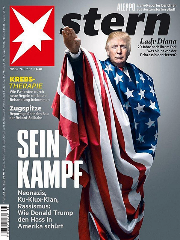 Donald Trump Nazi Salute - Stern Magazine